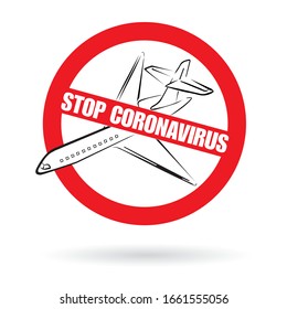 VECTOR STOP CORONAVIRUS TRAVEL ICON
