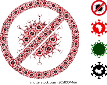 Vector stop covid infection mosaic is created from scattered recursive stop covid infection pictograms. Recursive composition from stop covid infection.