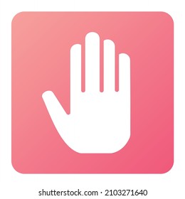 Vector Stop Glyph Gradient Icon Design
