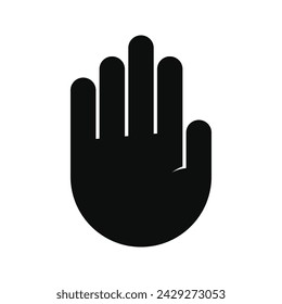 Vector stop hand sign, ban sign