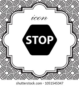 Vector stop icon