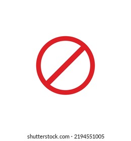 Vector stop icon, prohibited passage, no entry sign on white background, red stop logo, prohibition sign, vector artwork.