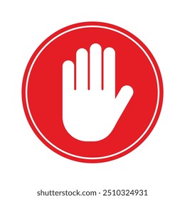 Signo de símbolo de icono de parada de Vector