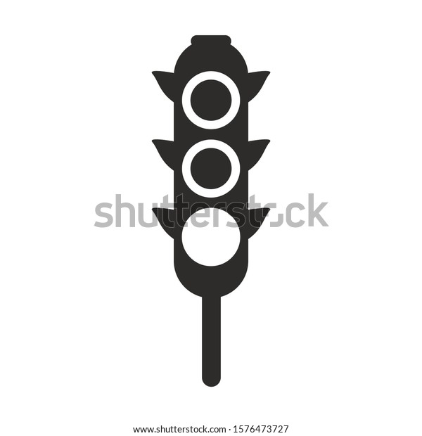 Vector stop light\
icon. Logo\
illustration.