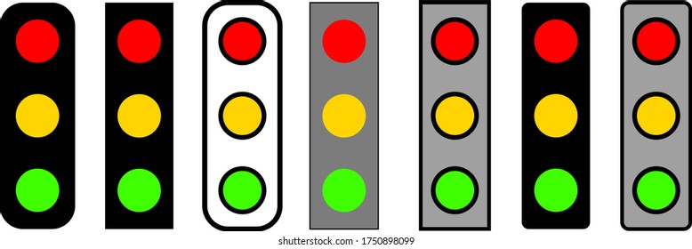 Vector Stop Light Set. Stop icon set.