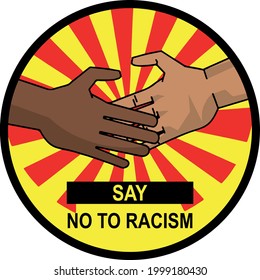 Vector Stop Racism Sign. No Racism 