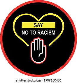 Vector Stop Racism Sign. No Racism 