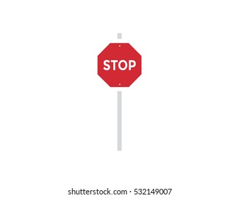 Vector stop road sign symbol