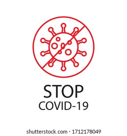 Vector De Virus Stop Signo Corona
