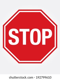 Vector Stop Sign Icon - Shutterstock ID 192799610