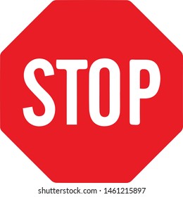 Vector Stop Sign Icon, ban prohibited symbol