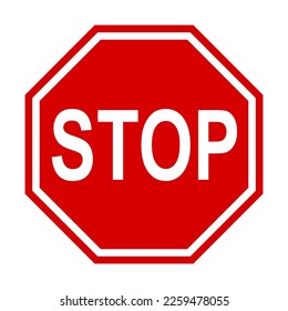 Vector Stop Sign Icon vector eps10.  Vector illustration.