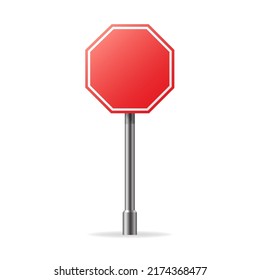 Vector Stop Sign Icon. Vector illustration.