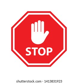 vector stop sign icon. No sign. red warning isolated. Not Allowed icon. flat illustration of Not Allowed vector icon for web