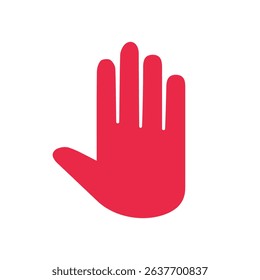 vector stop sign icon. No sign, red warning isolated
