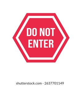 vector stop sign icon. No sign, red warning isolated