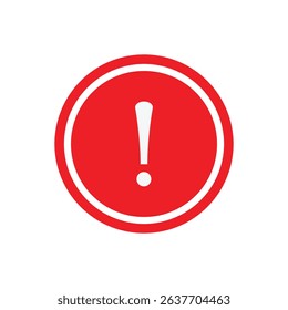 vector stop sign icon. No sign, red warning isolated