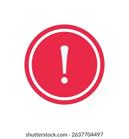 vector stop sign icon. No sign, red warning isolated