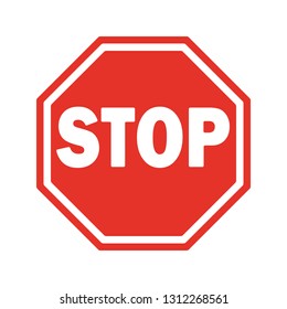 Vector Stop Sign Icon. red stop sign for your web site design, logo, app, UI. stop traffic symbol. traffic regulatory warning stop symbol.
