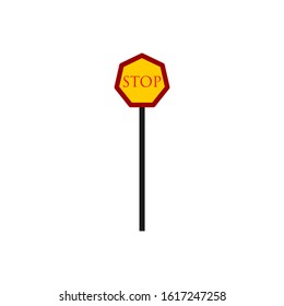 Vector Stop Sign Icon. red stop sign for your web site design