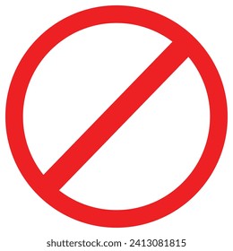 vector stop sign icon. Stop typography. No sign, red warning isolated. 