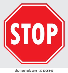 Vector Stop Sign Icon.Vector