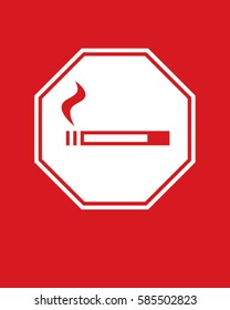 Vector Stop Smoking Sign