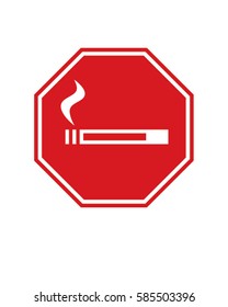 Vector Stop Smoking Sign