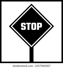 vector of stop traffic way