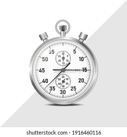 Vector stopwatch, chronometer. Classic EPS 10. Realistic performance. For demonstration of time intervals.