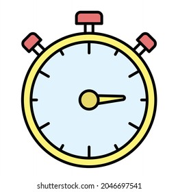 Vector Stopwatch Filled Outline Icon Design
