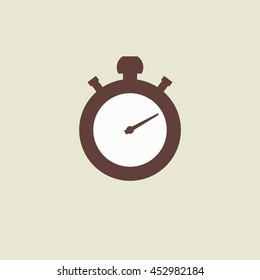 Vector stopwatch icon. For business / sport / timer / web . Abstract symbol. Illustration.