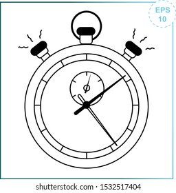 Vector stopwatch icon. Sports simple icons. Time control