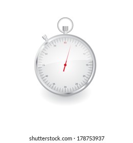 vector stopwatch on white background
