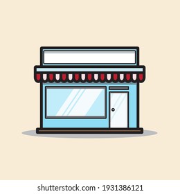vector store icon design. simple modern vintage