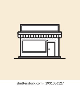 vector store icon design. simple modern vintage