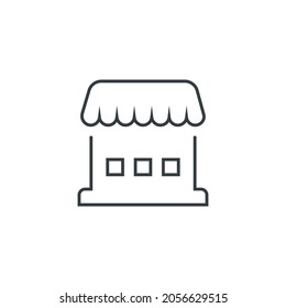  vector store icon, vector illustration