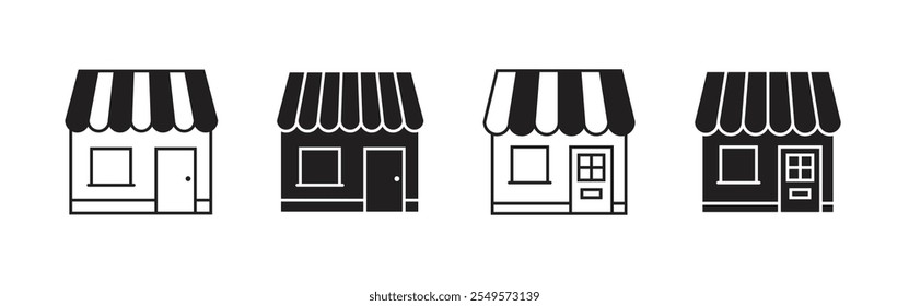 Vector Store Icon Set. Store Symbols