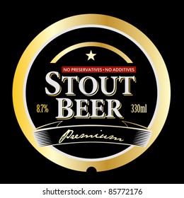 vector stout beer label