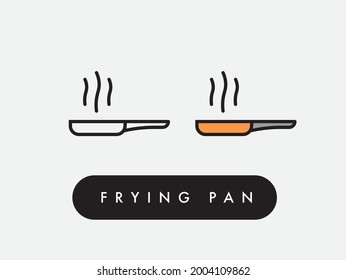 Vector Stovetop Frying Pan Icon Illustration