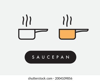 Vector Stovetop Saucepan Icon Illustration