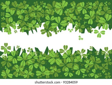 vector St.Patrick`s day background with clover