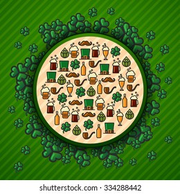 vector St.Patrick's Day background icon set