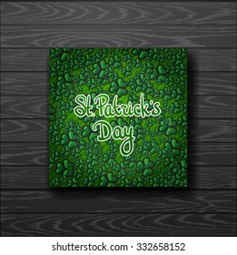 vector St.Patrick's Day poster on black background 