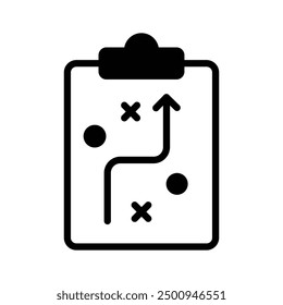 Vector of strategic presentation in modern style, business plan icon
