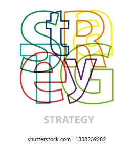 Vector strategy. Broken text
