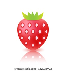 vector strawberry, berry icon isolated on white background