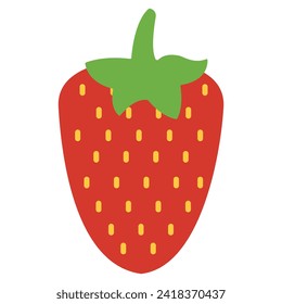 Vector Strawberry Flat Design Illustration