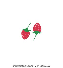 Vector Strawberry Flat Design Illustration eps10