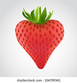 Vector strawberry heart